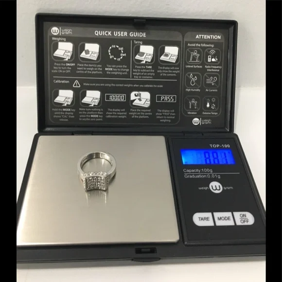 14K White Gold and Diamond Fashion Ring - Picture 8 of 8